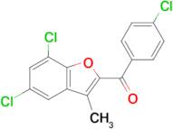 (4-Chlorophenyl)(5,7-dichloro-3-methylbenzofuran-2-yl)methanone