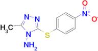 3-Methyl-5-((4-nitrophenyl)thio)-4H-1,2,4-triazol-4-amine