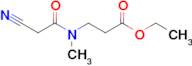 Ethyl 3-(2-cyano-N-methylacetamido)propanoate