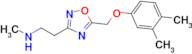 2-(5-((3,4-Dimethylphenoxy)methyl)-1,2,4-oxadiazol-3-yl)-N-methylethan-1-amine