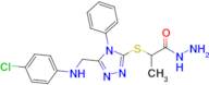 2-((5-(((4-Chlorophenyl)amino)methyl)-4-phenyl-4H-1,2,4-triazol-3-yl)thio)propanehydrazide