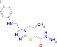 2-((4-Allyl-5-(((4-iodophenyl)amino)methyl)-4H-1,2,4-triazol-3-yl)thio)acetohydrazide