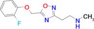 2-(5-((2-Fluorophenoxy)methyl)-1,2,4-oxadiazol-3-yl)-N-methylethan-1-amine