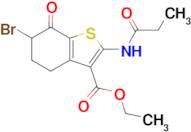 Ethyl 6-bromo-7-oxo-2-propionamido-4,5,6,7-tetrahydrobenzo[b]thiophene-3-carboxylate