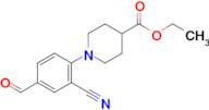 Ethyl 1-(2-cyano-4-formylphenyl)piperidine-4-carboxylate