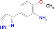 2-Methoxy-5-(1H-pyrazol-3-yl)aniline