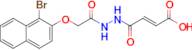 (E)-4-(2-(2-((1-bromonaphthalen-2-yl)oxy)acetyl)hydrazinyl)-4-oxobut-2-enoic acid