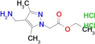 Ethyl 2-(4-(aminomethyl)-3,5-dimethyl-1H-pyrazol-1-yl)acetate dihydrochloride