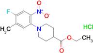 Ethyl 1-(4-fluoro-5-methyl-2-nitrophenyl)piperidine-4-carboxylate hydrochloride