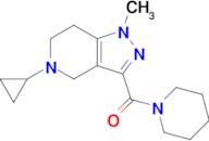 (5-Cyclopropyl-1-methyl-4,5,6,7-tetrahydro-1H-pyrazolo[4,3-c]pyridin-3-yl)(piperidin-1-yl)methanone