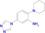 2-(Piperidin-1-yl)-5-(4H-1,2,4-triazol-4-yl)aniline