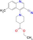 Ethyl 1-(3-cyano-6-methylquinolin-4-yl)piperidine-4-carboxylate