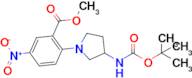 Methyl 2-(3-((tert-butoxycarbonyl)amino)pyrrolidin-1-yl)-5-nitrobenzoate