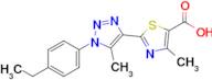 2-(1-(4-Ethylphenyl)-5-methyl-1H-1,2,3-triazol-4-yl)-4-methylthiazole-5-carboxylic acid