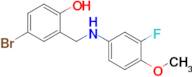 4-Bromo-2-(((3-fluoro-4-methoxyphenyl)amino)methyl)phenol