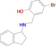 4-Bromo-2-(((2,3-dihydro-1H-inden-1-yl)amino)methyl)phenol