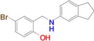 4-Bromo-2-(((2,3-dihydro-1H-inden-5-yl)amino)methyl)phenol