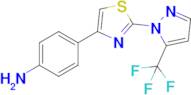 4-(2-(5-(Trifluoromethyl)-1H-pyrazol-1-yl)thiazol-4-yl)aniline
