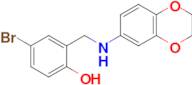 4-Bromo-2-(((2,3-dihydrobenzo[b][1,4]dioxin-6-yl)amino)methyl)phenol