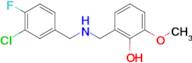 2-(((3-Chloro-4-fluorobenzyl)amino)methyl)-6-methoxyphenol