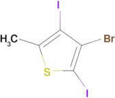 3-Bromo-2,4-diiodo-5-methylthiophene