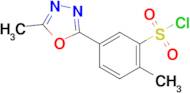 2-Methyl-5-(5-methyl-1,3,4-oxadiazol-2-yl)benzenesulfonyl chloride