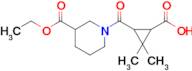 3-(3-(Ethoxycarbonyl)piperidine-1-carbonyl)-2,2-dimethylcyclopropane-1-carboxylic acid