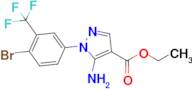 Ethyl 5-amino-1-(4-bromo-3-(trifluoromethyl)phenyl)-1H-pyrazole-4-carboxylate
