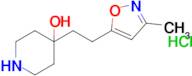 4-(2-(3-Methylisoxazol-5-yl)ethyl)piperidin-4-ol hydrochloride