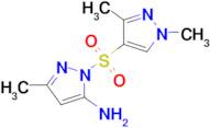 1-((1,3-Dimethyl-1H-pyrazol-4-yl)sulfonyl)-3-methyl-1H-pyrazol-5-amine