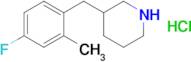 3-(4-Fluoro-2-methylbenzyl)piperidine hydrochloride