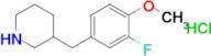 3-(3-Fluoro-4-methoxybenzyl)piperidine hydrochloride