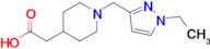 2-(1-((1-Ethyl-1H-pyrazol-3-yl)methyl)piperidin-4-yl)acetic acid