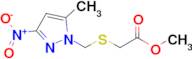 Methyl 2-(((5-methyl-3-nitro-1H-pyrazol-1-yl)methyl)thio)acetate