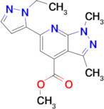 Methyl 6-(1-ethyl-1H-pyrazol-5-yl)-1,3-dimethyl-1H-pyrazolo[3,4-b]pyridine-4-carboxylate