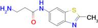 3-Amino-N-(2-methylbenzo[d]thiazol-6-yl)propanamide