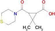 2,2-Dimethyl-3-(thiomorpholine-4-carbonyl)cyclopropane-1-carboxylic acid