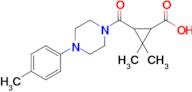 2,2-Dimethyl-3-(4-(p-tolyl)piperazine-1-carbonyl)cyclopropane-1-carboxylic acid