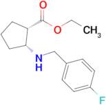 Ethyl (1S,2R)-2-((4-fluorobenzyl)amino)cyclopentane-1-carboxylate