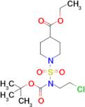 Ethyl 1-(N-(tert-butoxycarbonyl)-N-(2-chloroethyl)sulfamoyl)piperidine-4-carboxylate