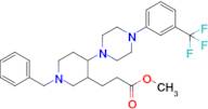 Methyl 3-(1-benzyl-4-(4-(3-(trifluoromethyl)phenyl)piperazin-1-yl)piperidin-3-yl)propanoate