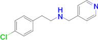 2-(4-Chlorophenyl)-N-(pyridin-4-ylmethyl)ethan-1-amine