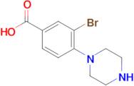 3-Bromo-4-(piperazin-1-yl)benzoic acid