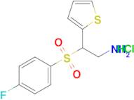 2-((4-Fluorophenyl)sulfonyl)-2-(thiophen-2-yl)ethan-1-amine hydrochloride