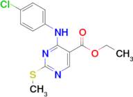 Ethyl 4-((4-chlorophenyl)amino)-2-(methylthio)pyrimidine-5-carboxylate