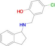 4-Chloro-2-(((2,3-dihydro-1H-inden-1-yl)amino)methyl)phenol