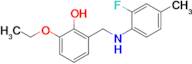 2-Ethoxy-6-(((2-fluoro-4-methylphenyl)amino)methyl)phenol