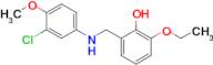 2-(((3-Chloro-4-methoxyphenyl)amino)methyl)-6-ethoxyphenol