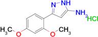 3-(2,4-dimethoxyphenyl)-1H-pyrazol-5-amine hydrochloride