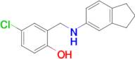 4-Chloro-2-(((2,3-dihydro-1H-inden-5-yl)amino)methyl)phenol